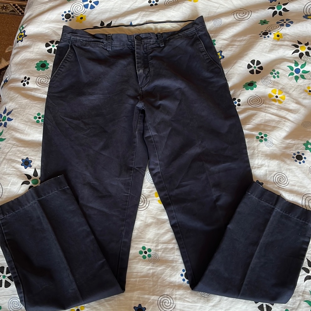 J Crew Mens Broken In Urban Slim Navy Chinos 34W/34L